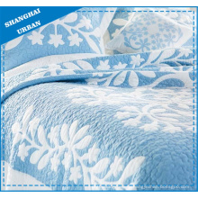Стеганое постельное белье из полиэстера с принтом синего коралла